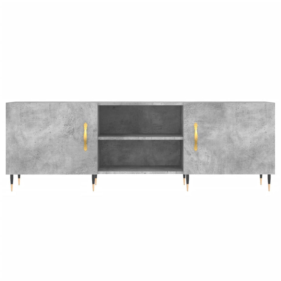 Tv-Meubel 150X30X50 Cm Bewerkt Hout Betongrijs