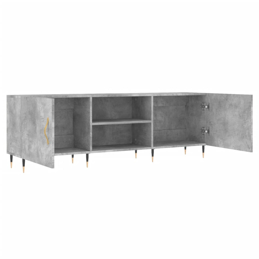 Tv-Meubel 150X30X50 Cm Bewerkt Hout Betongrijs