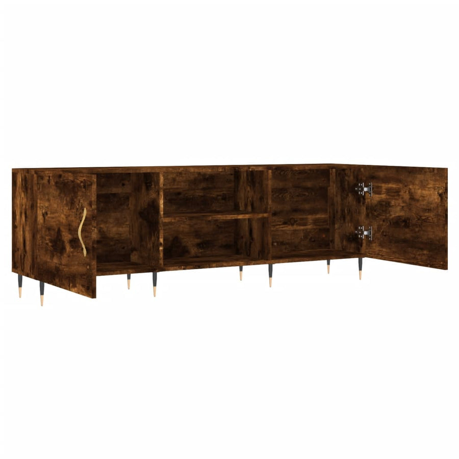 Tv-meubel 150x30x50 cm bewerkt hout gerookt eikenkleurig