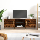 Tv-meubel 150x30x50 cm bewerkt hout gerookt eiken