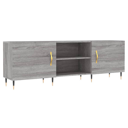 Tv-Meubel 150X30X50 Cm Bewerkt Hout Eikenkleurig Grijs sonoma