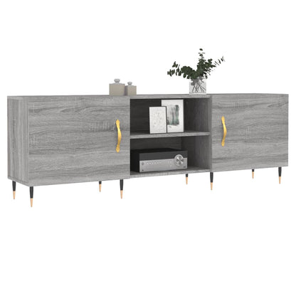 Tv-Meubel 150X30X50 Cm Bewerkt Hout Eikenkleurig Grijs sonoma