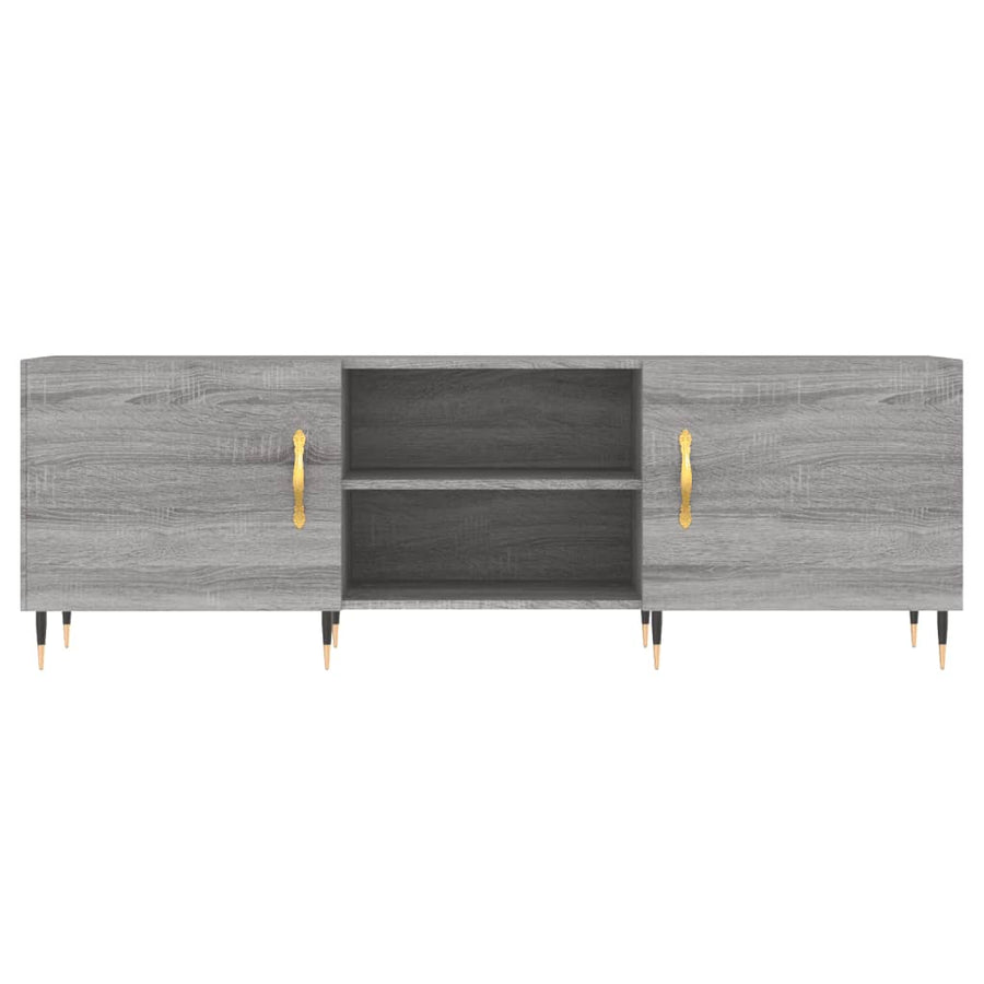 Tv-Meubel 150X30X50 Cm Bewerkt Hout Eikenkleurig Grijs sonoma