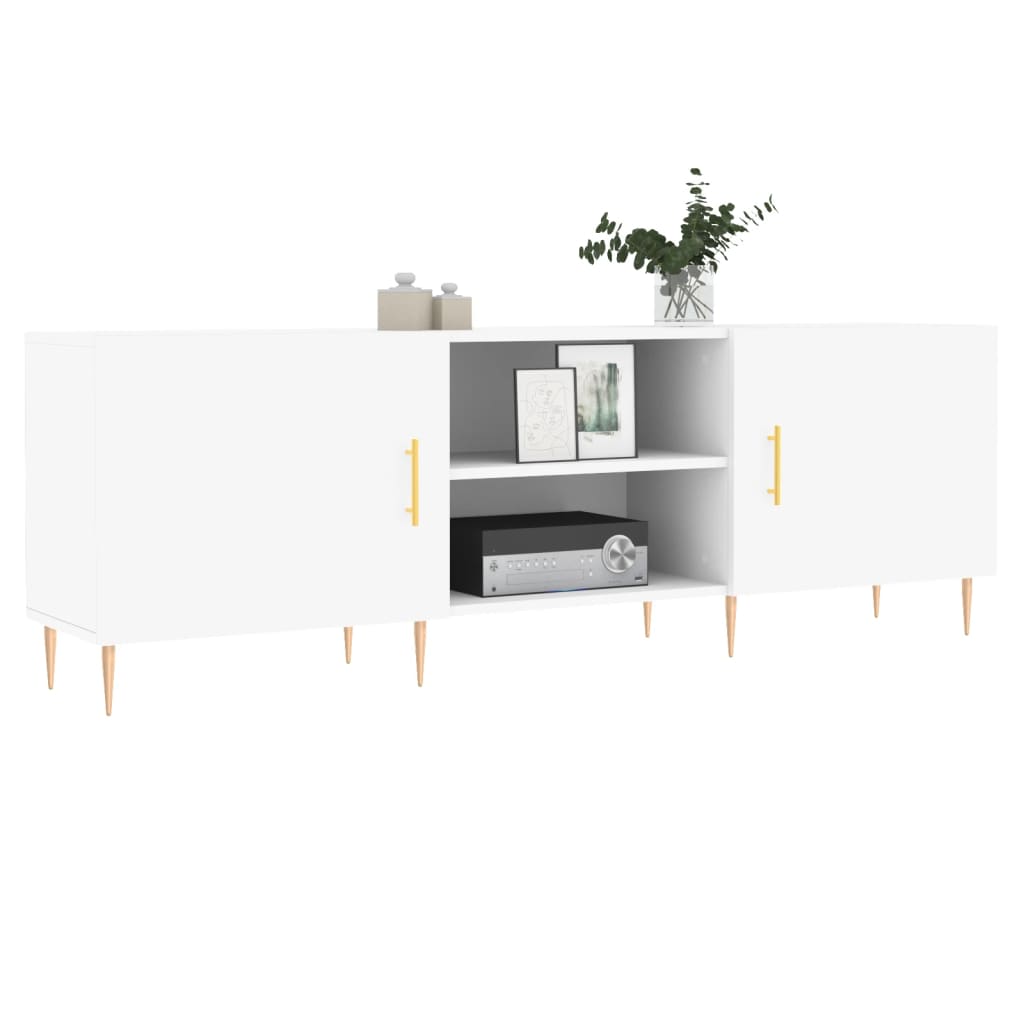 Tv-Meubel 50X30X50 Cm Bewerkt Hout Wit