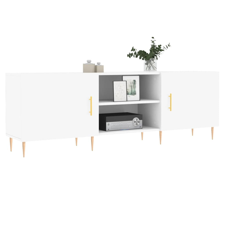 Tv-Meubel 50X30X50 Cm Bewerkt Hout Wit