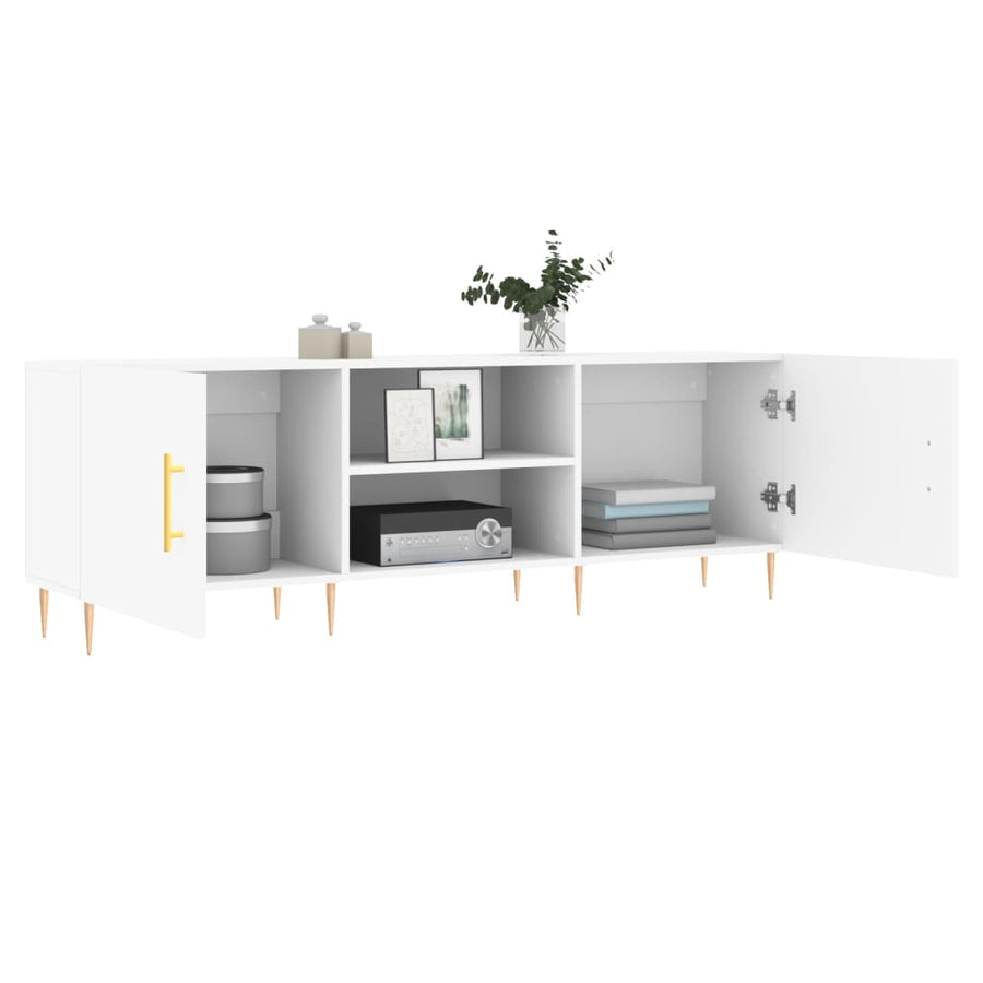 Tv-Meubel 50X30X50 Cm Bewerkt Hout Wit