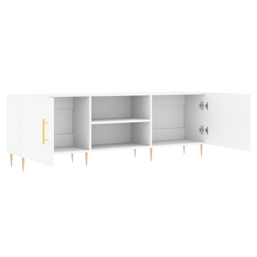 Tv-Meubel 50X30X50 Cm Bewerkt Hout Wit