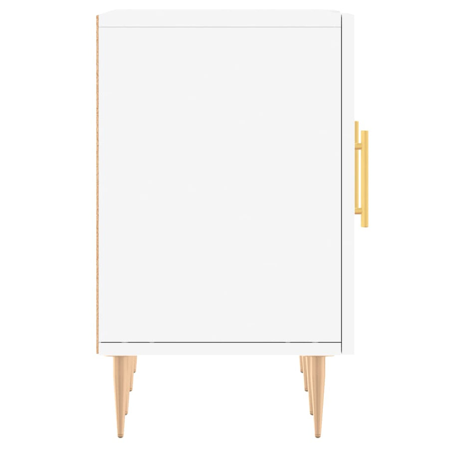 Tv-Meubel 50X30X50 Cm Bewerkt Hout Wit