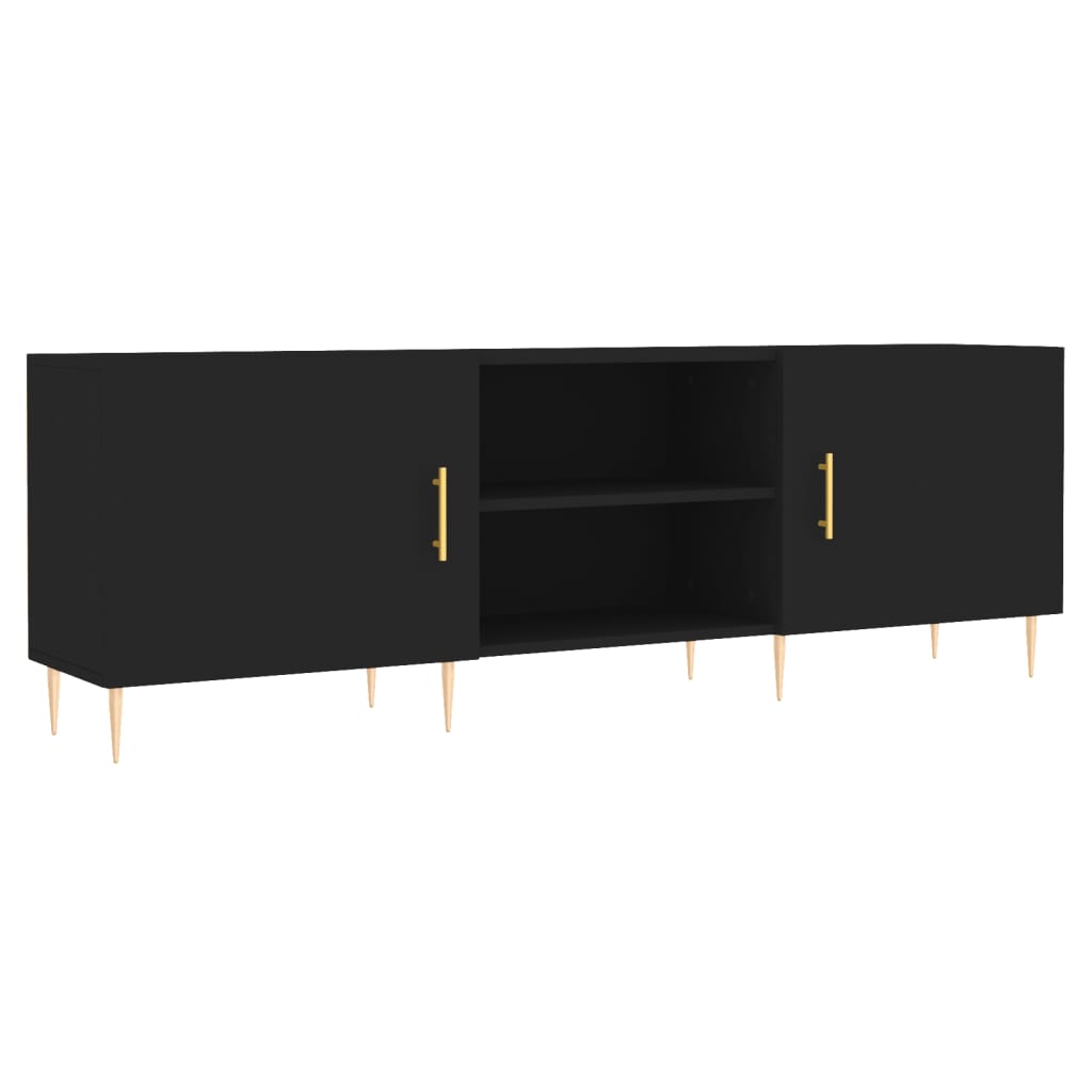 Tv-Meubel 50X30X50 Cm Bewerkt Hout Zwart