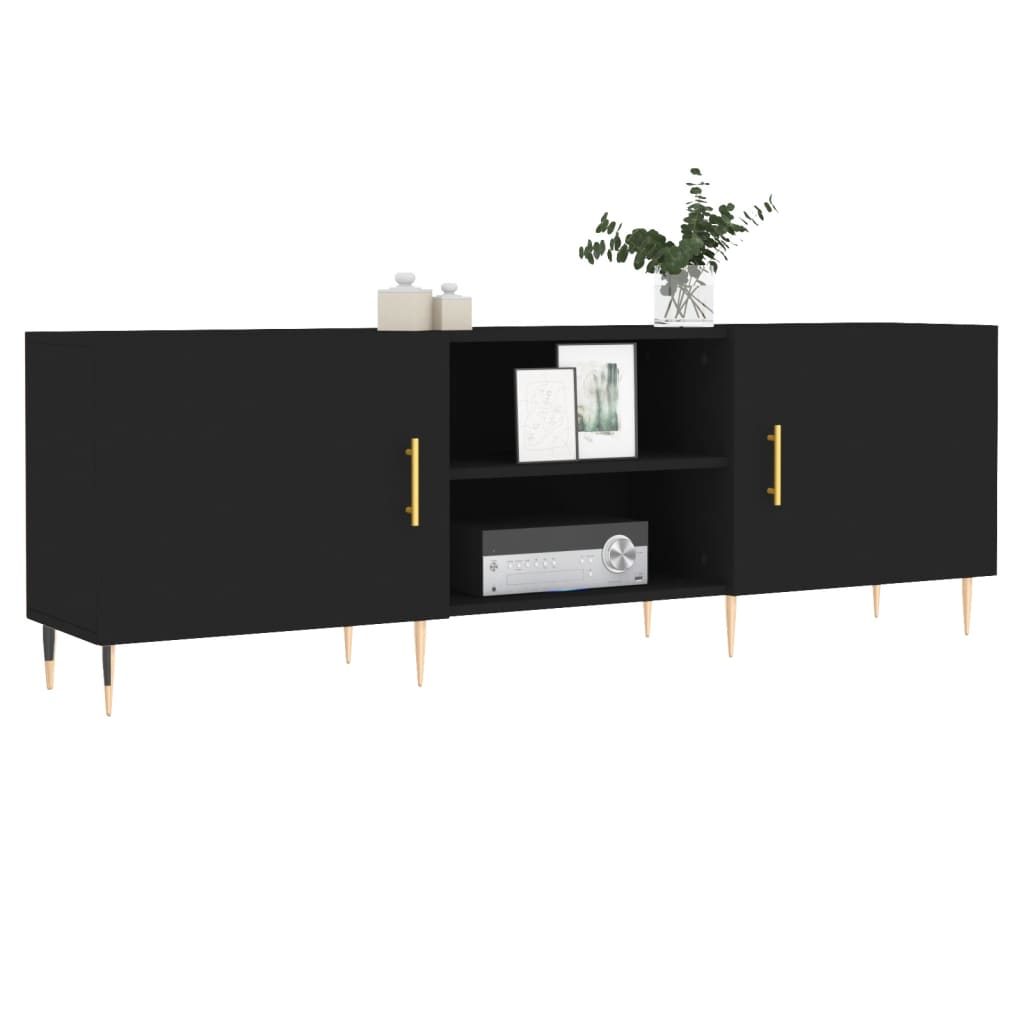 Tv-Meubel 50X30X50 Cm Bewerkt Hout Zwart