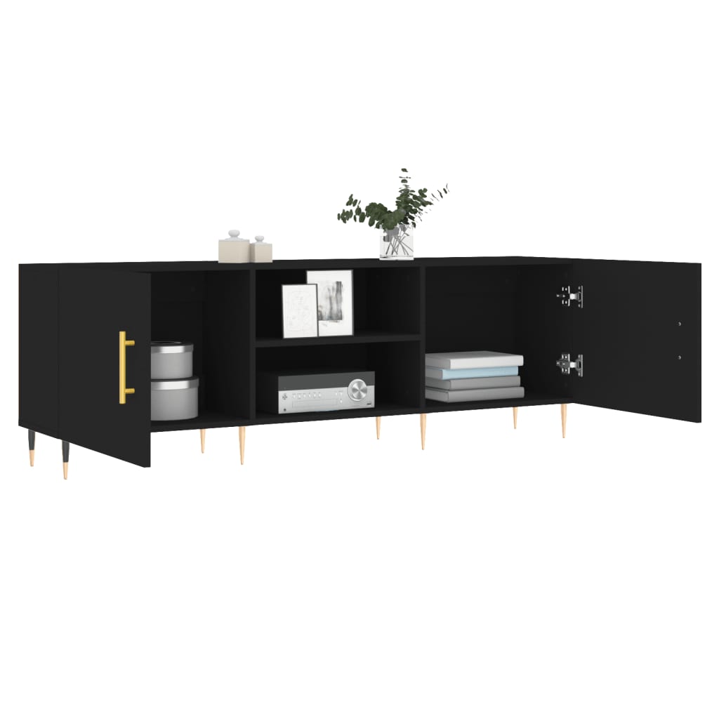 Tv-Meubel 50X30X50 Cm Bewerkt Hout Zwart