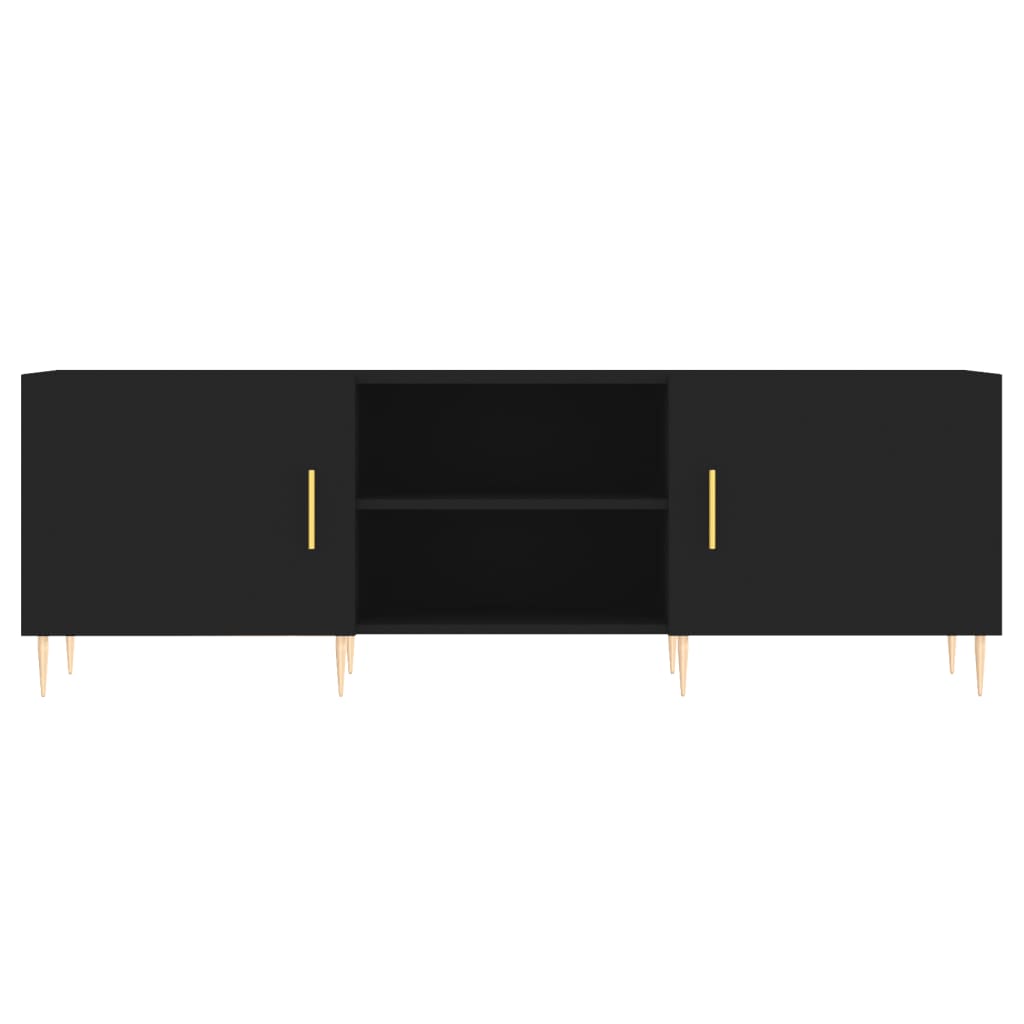 Tv-Meubel 50X30X50 Cm Bewerkt Hout Zwart