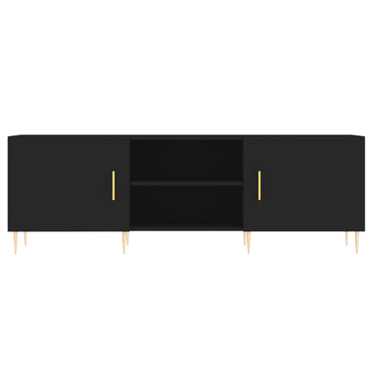Tv-Meubel 50X30X50 Cm Bewerkt Hout Zwart