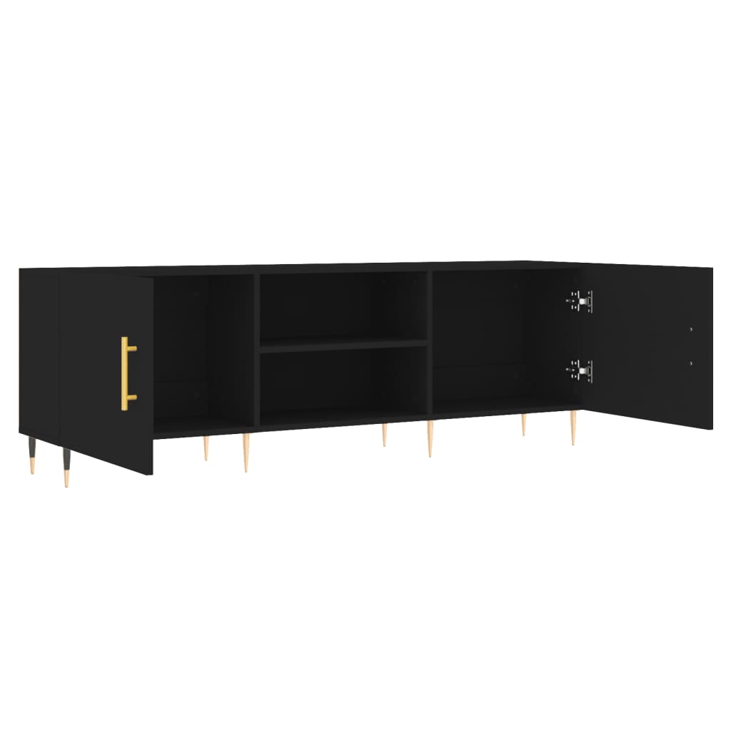 Tv-Meubel 50X30X50 Cm Bewerkt Hout Zwart