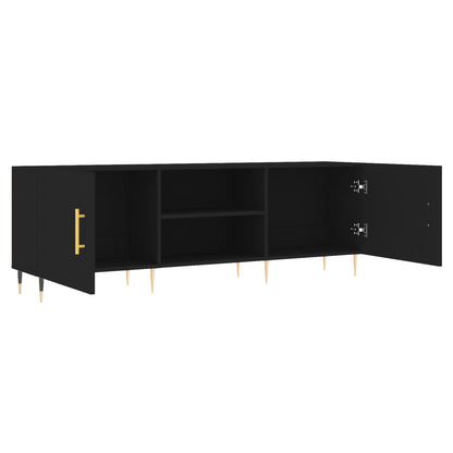 Tv-Meubel 50X30X50 Cm Bewerkt Hout Zwart