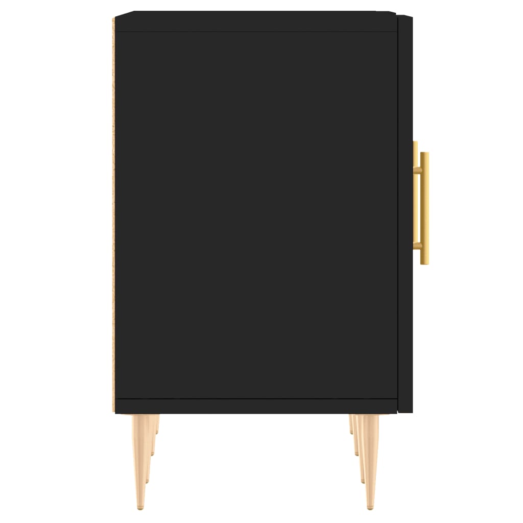 Tv-Meubel 50X30X50 Cm Bewerkt Hout Zwart
