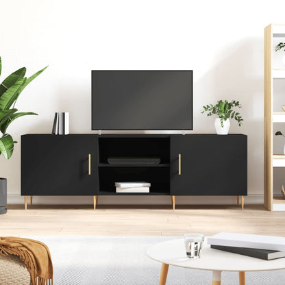 Tv-Meubel 50X30X50 Cm Bewerkt Hout Zwart