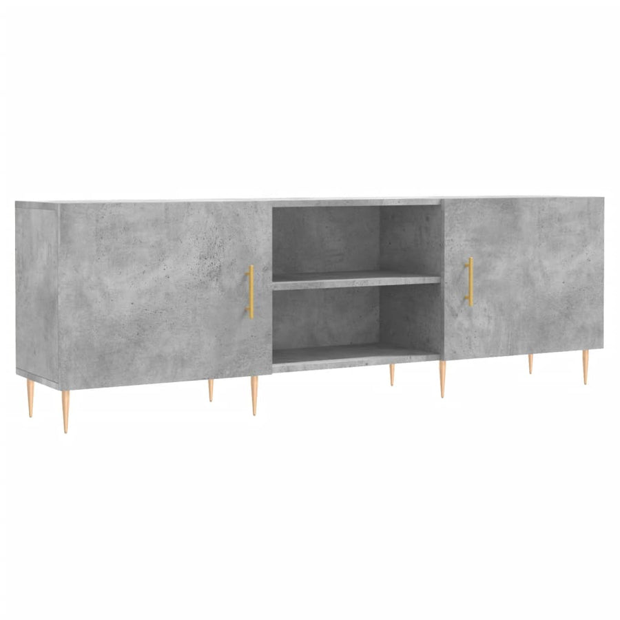 Tv-Meubel 150X30X50 Cm Bewerkt Hout Betongrijs