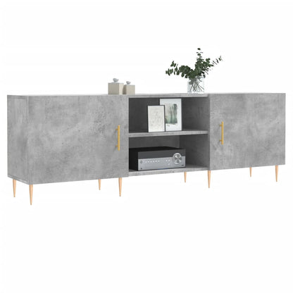 Tv-Meubel 150X30X50 Cm Bewerkt Hout Betongrijs