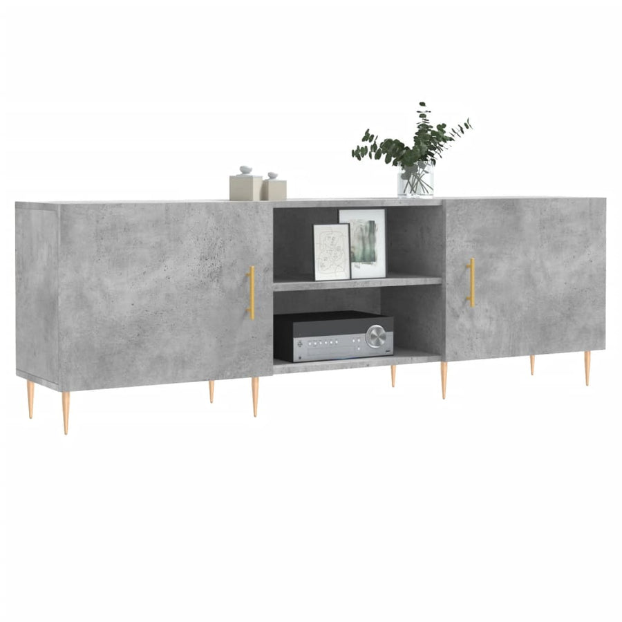 Tv-Meubel 150X30X50 Cm Bewerkt Hout Betongrijs