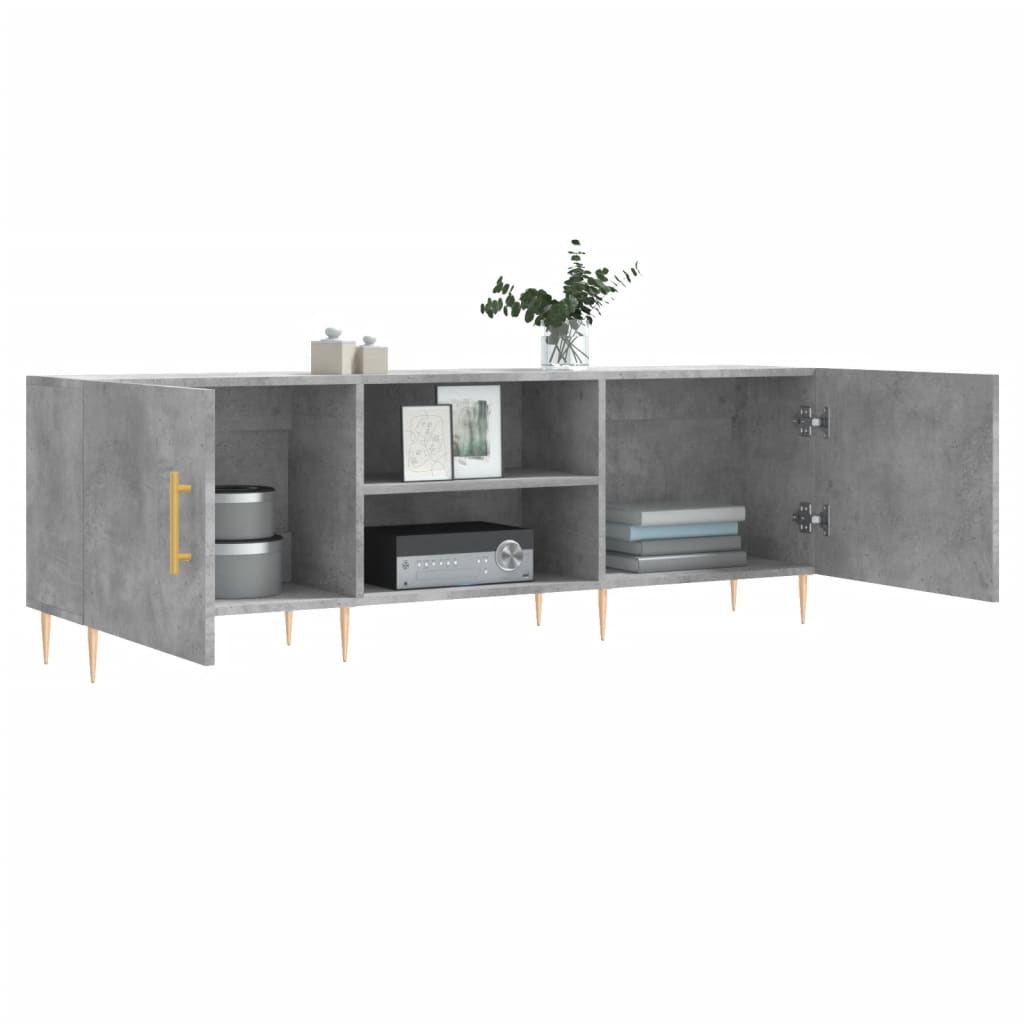 Tv-Meubel 150X30X50 Cm Bewerkt Hout Betongrijs