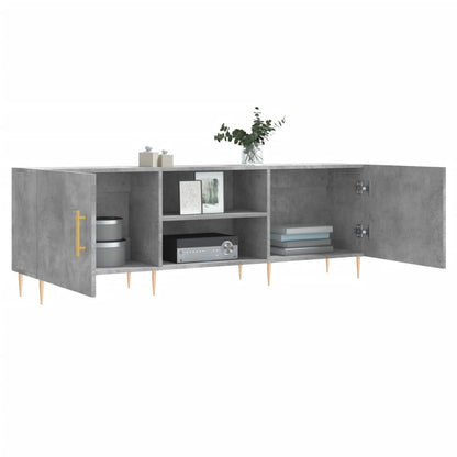 Tv-Meubel 150X30X50 Cm Bewerkt Hout Betongrijs