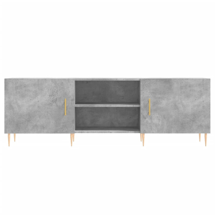 Tv-Meubel 150X30X50 Cm Bewerkt Hout Betongrijs