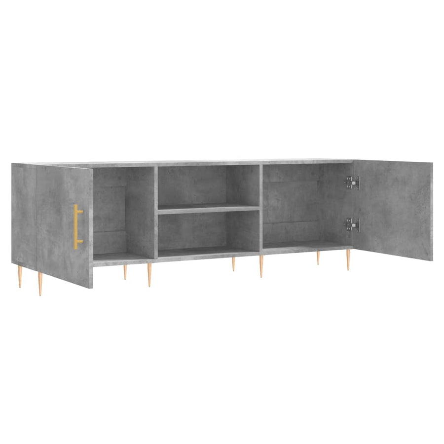 Tv-Meubel 150X30X50 Cm Bewerkt Hout Betongrijs