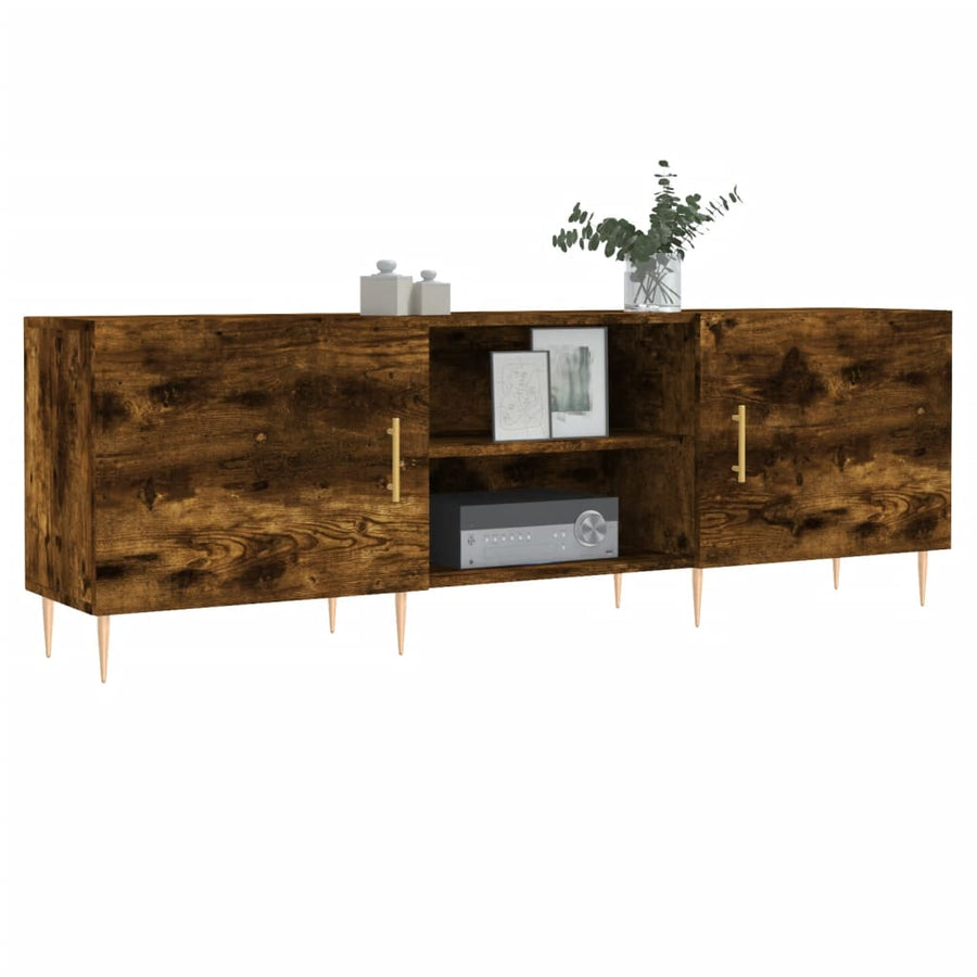 Tv-Meubel 150X30X50 Cm Bewerkt Hout Kleurig Gerookt eiken