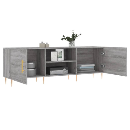 Tv-Meubel 150X30X50 Cm Bewerkt Hout Eikenkleurig Grijs sonoma