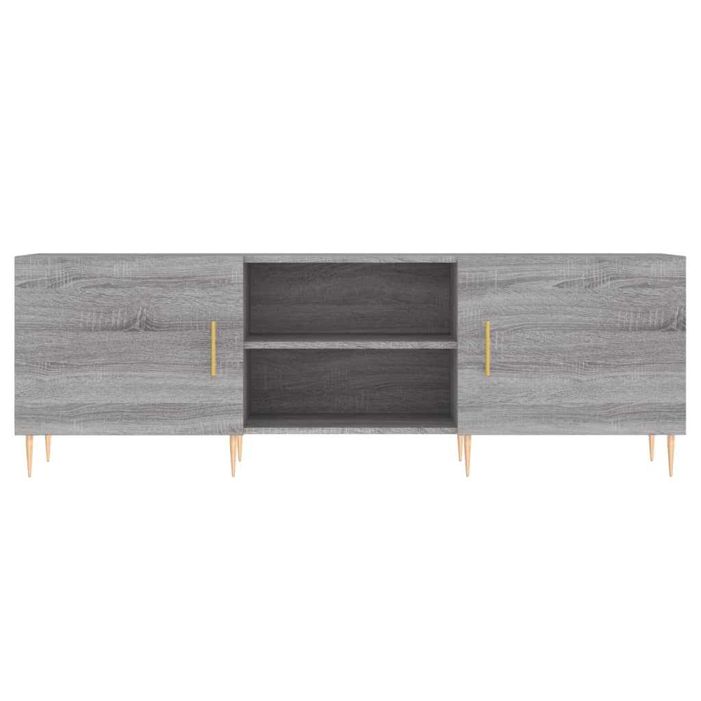 Tv-Meubel 150X30X50 Cm Bewerkt Hout Eikenkleurig Grijs sonoma