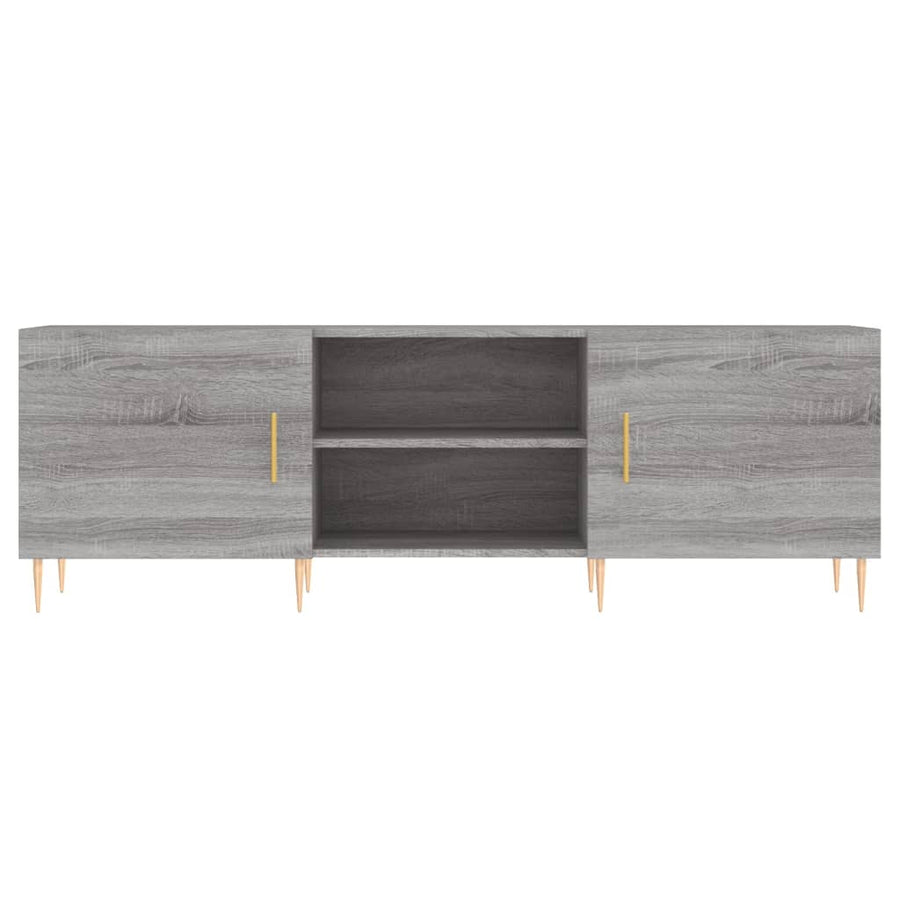 Tv-Meubel 150X30X50 Cm Bewerkt Hout Eikenkleurig Grijs sonoma