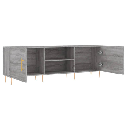 Tv-Meubel 150X30X50 Cm Bewerkt Hout Eikenkleurig Grijs sonoma
