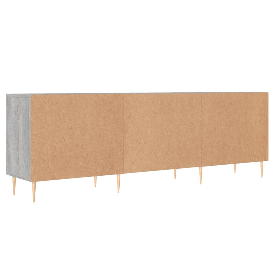 Tv-Meubel 150X30X50 Cm Bewerkt Hout Eikenkleurig Grijs sonoma