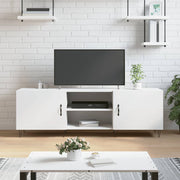 Tv-meubel 150x30x50 cm bewerkt hout wit wandmontage