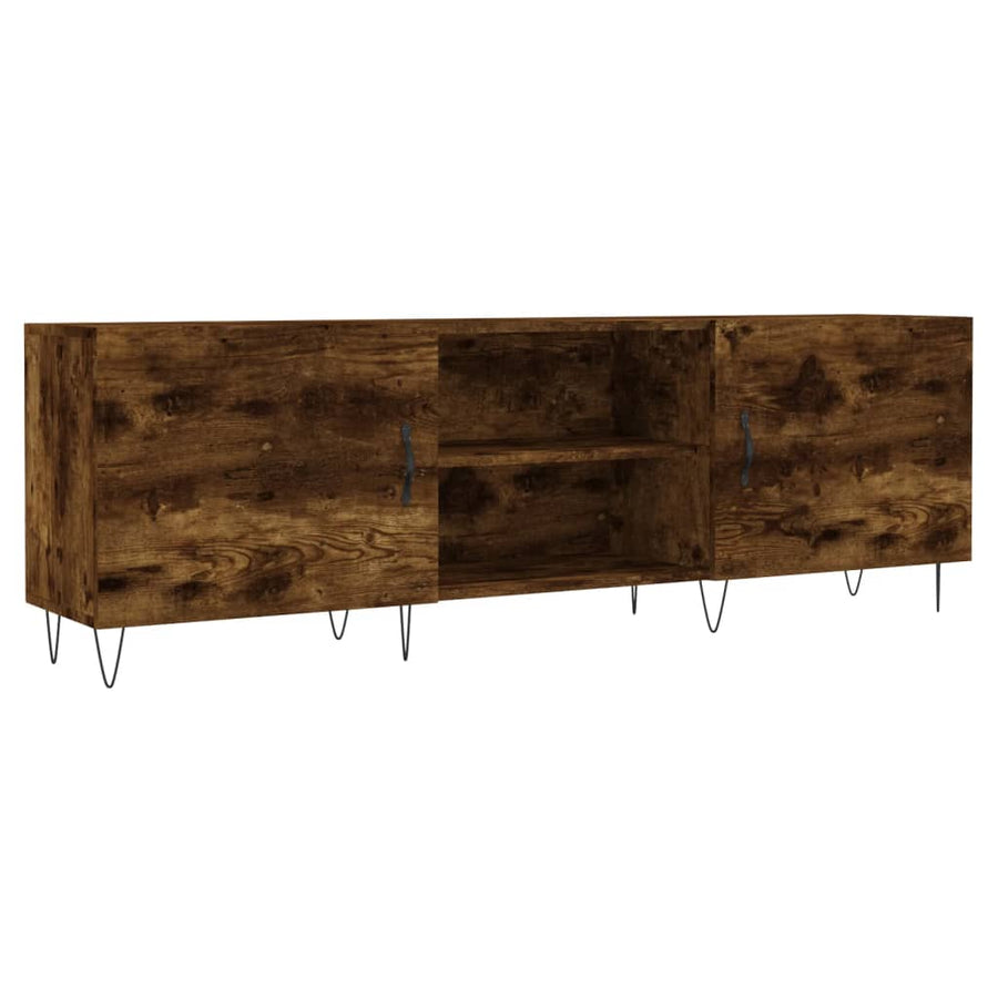 Tv-Meubel 150X30X50 Cm Bewerkt Hout Gerookt Eikenkleurig
