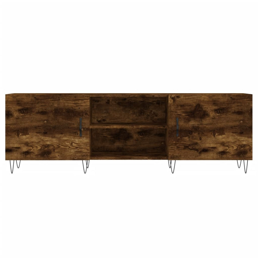 Tv-Meubel 150X30X50 Cm Bewerkt Hout Gerookt Eikenkleurig