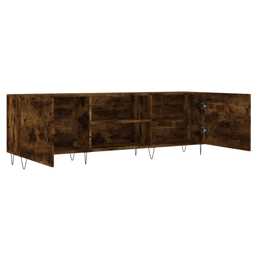 Tv-Meubel 150X30X50 Cm Bewerkt Hout Gerookt Eikenkleurig