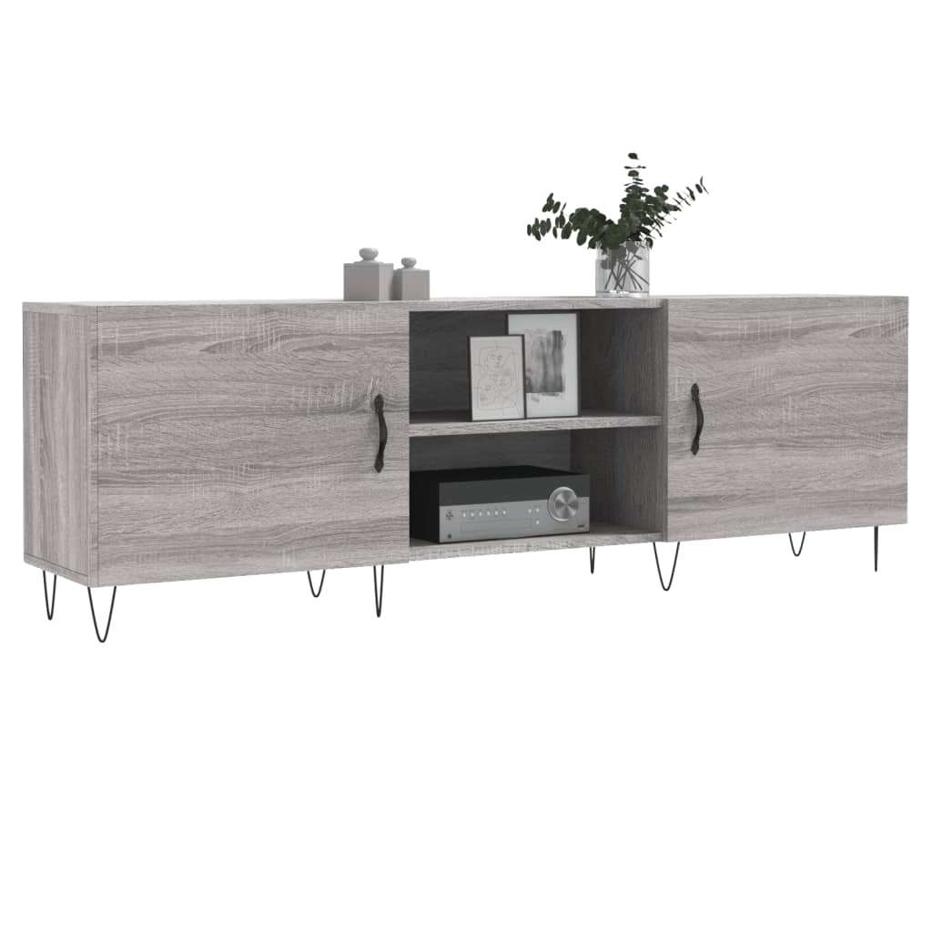 Tv-Meubel 50X30X50 Cm Bewerkt Hout Eikenkleurig Grijs sonoma