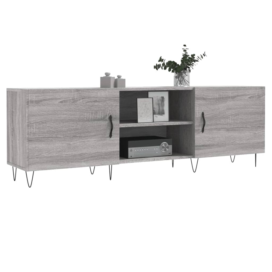 Tv-Meubel 50X30X50 Cm Bewerkt Hout Eikenkleurig Grijs sonoma
