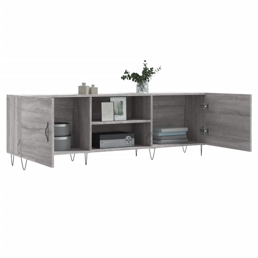 Tv-Meubel 50X30X50 Cm Bewerkt Hout Eikenkleurig Grijs sonoma