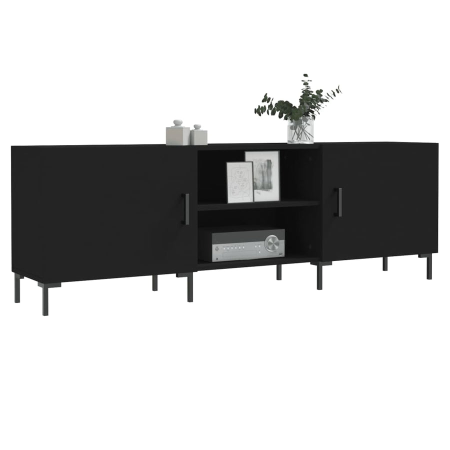 Tv-Meubel 50X30X50 Cm Bewerkt Hout Zwart