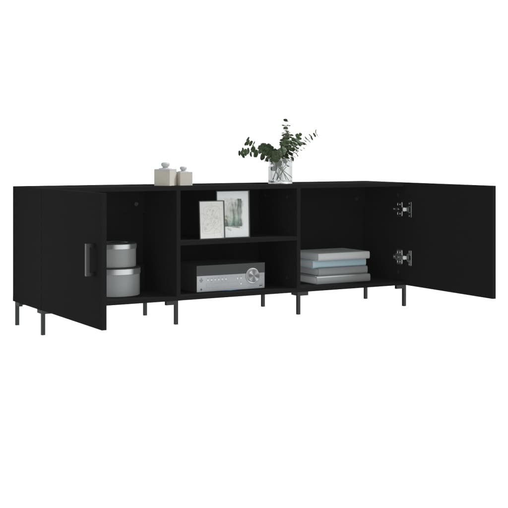 Tv-Meubel 50X30X50 Cm Bewerkt Hout Zwart