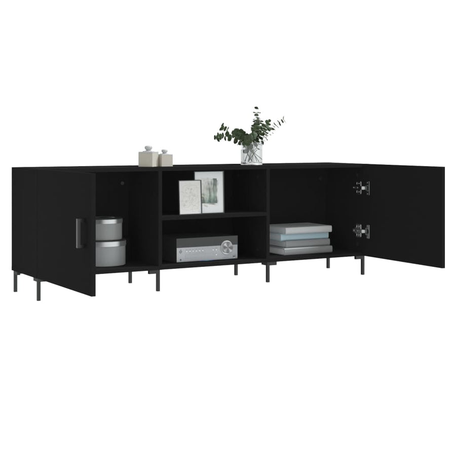 Tv-Meubel 50X30X50 Cm Bewerkt Hout Zwart