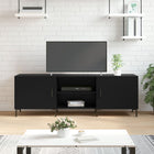 TV cabinet 150x30x50 cm engineered wood black