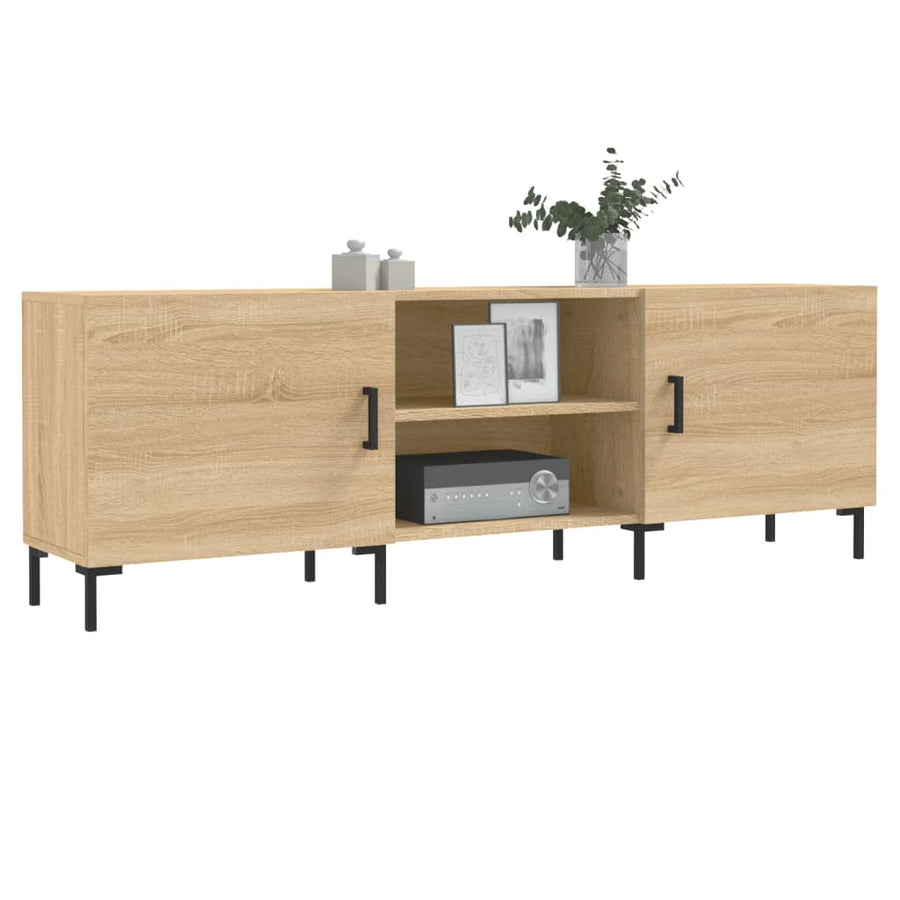 Tv-Meubel 150X30X50 Cm Bewerkt Hout Sonoma Eikenkleurig