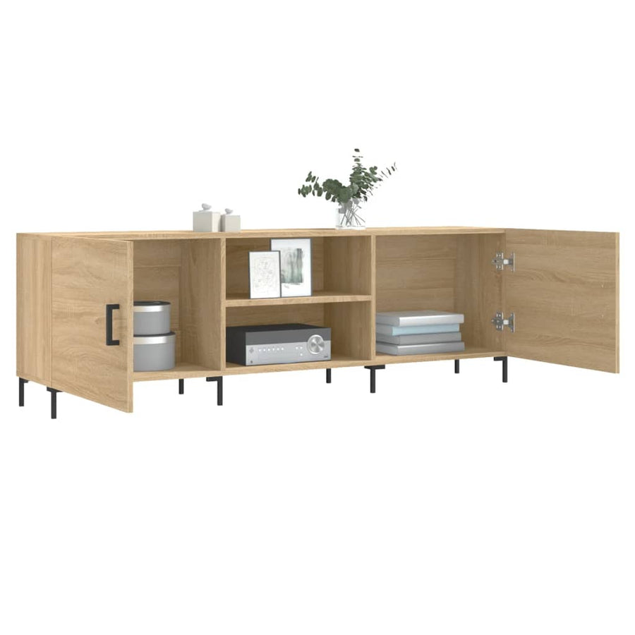 Tv-Meubel 150X30X50 Cm Bewerkt Hout Sonoma Eikenkleurig