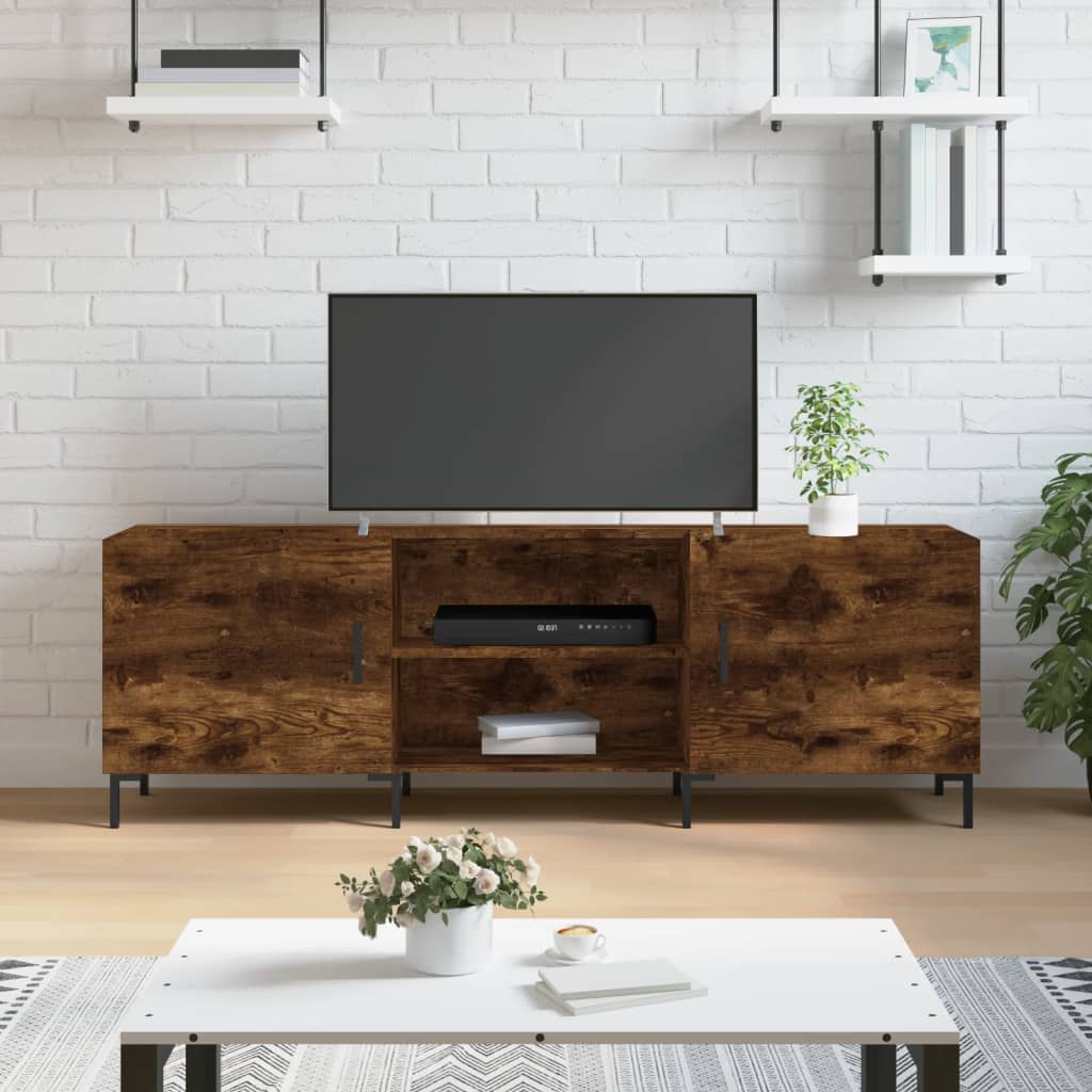 Tv-Meubel 50X30X50 Cm Bewerkt Hout Kleurig Gerookt eiken
