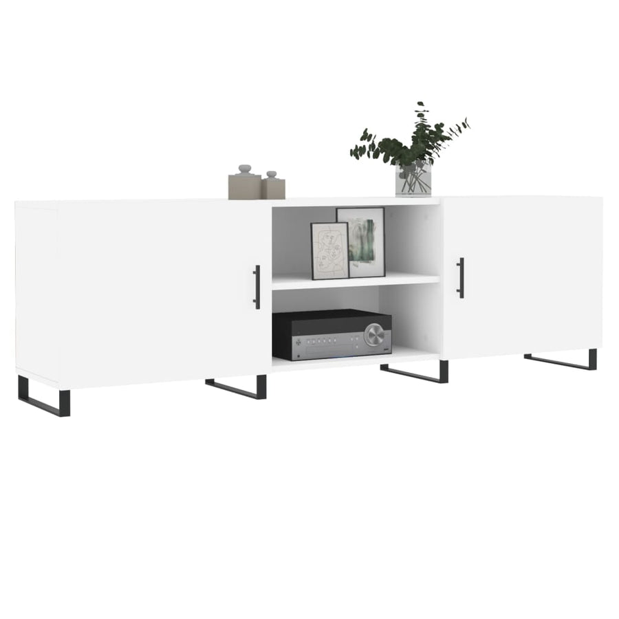 Tv-Meubel 50X30X50 Cm Bewerkt Hout Wit