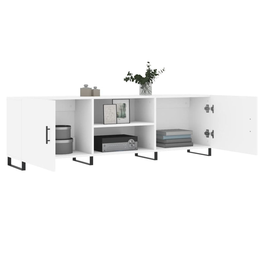 Tv-Meubel 50X30X50 Cm Bewerkt Hout Wit